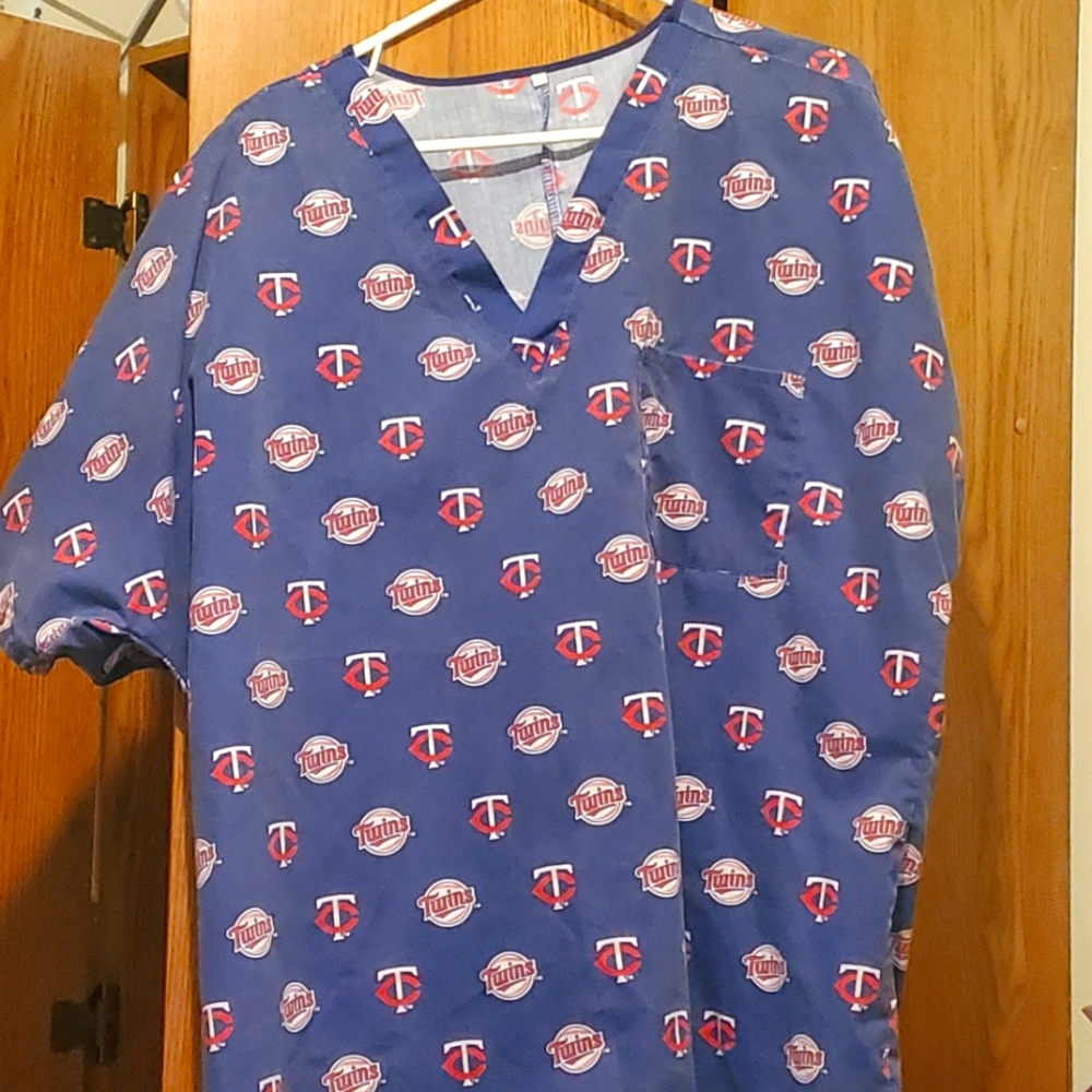 Plus size scrub top